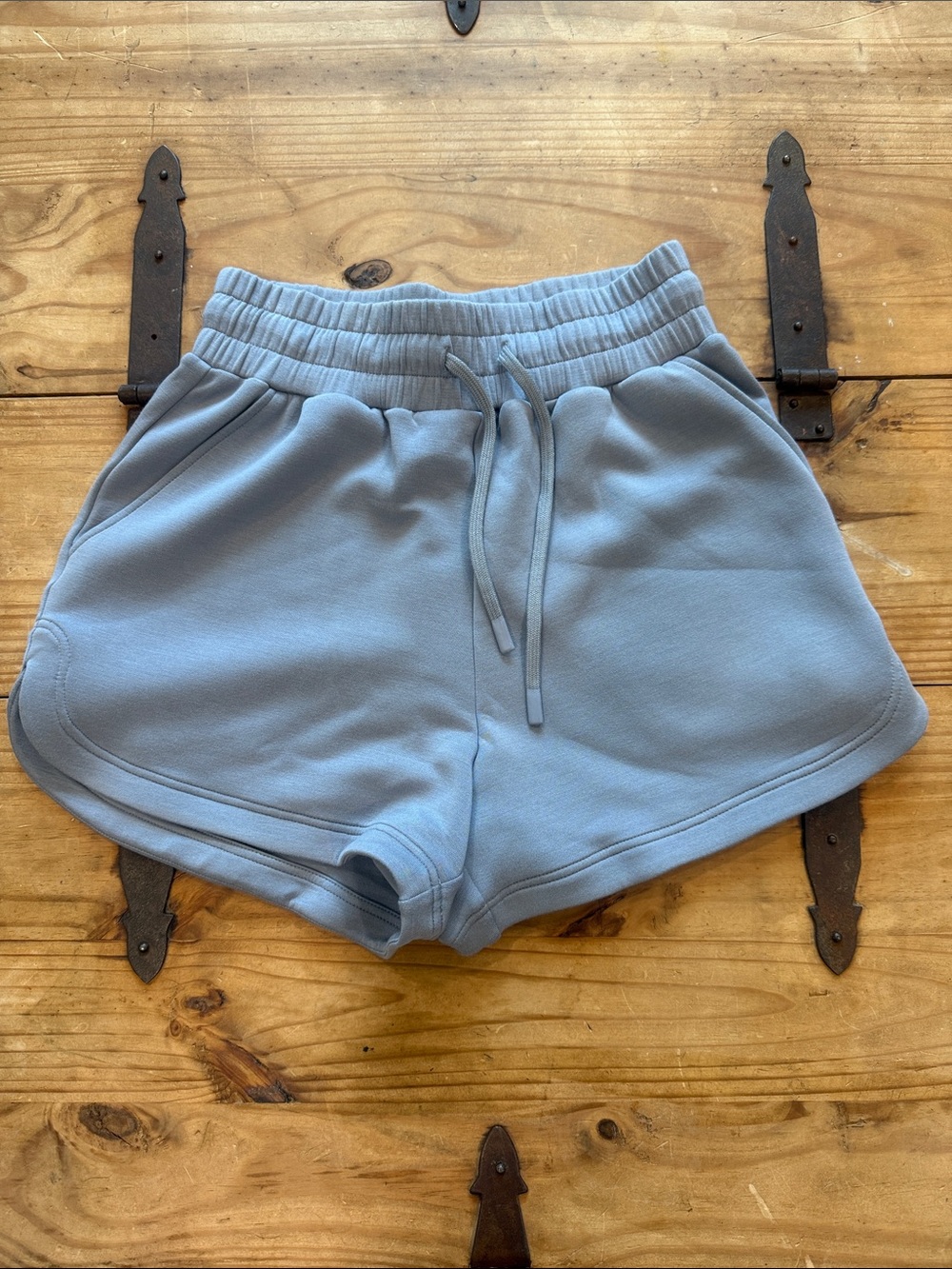 Varley Pale Blue Athletic Drawstring Shorts